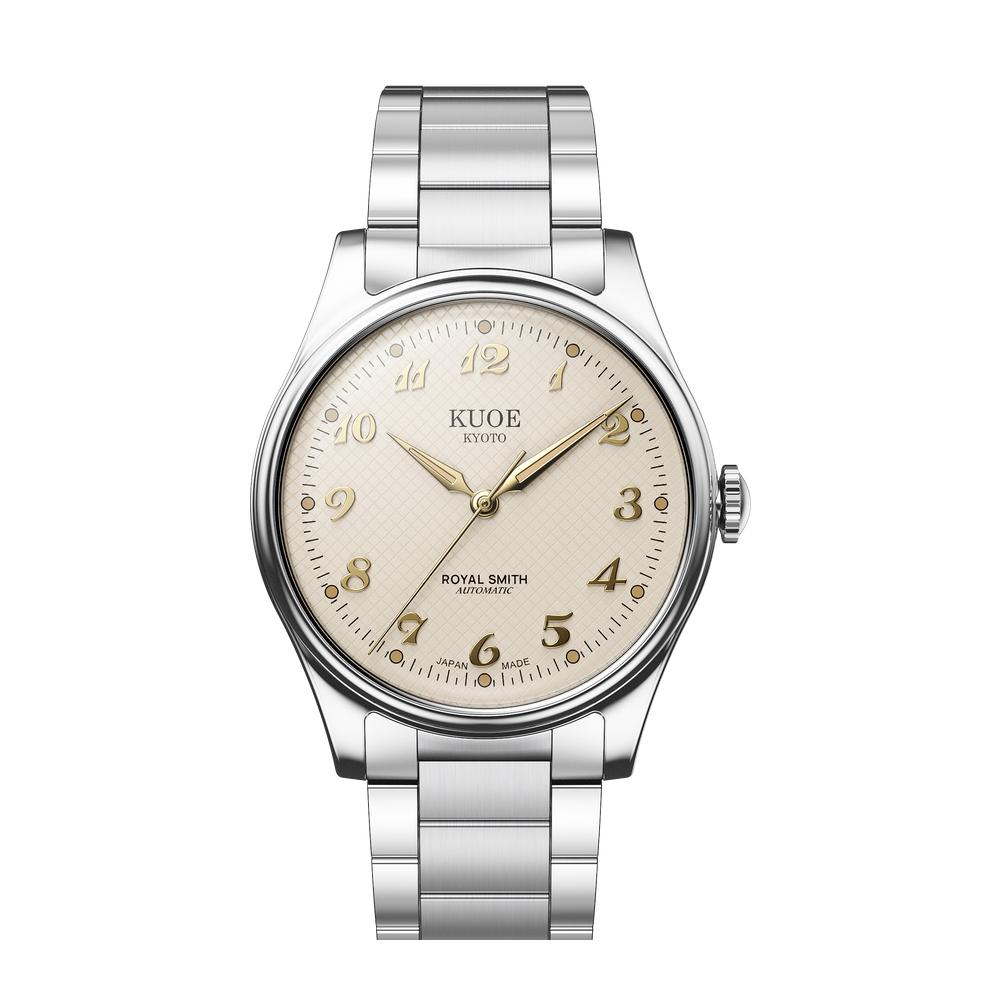 Kuoe Kyoto 90-006 Breguet Natural/Cream dial / 35 mm / Silver case
