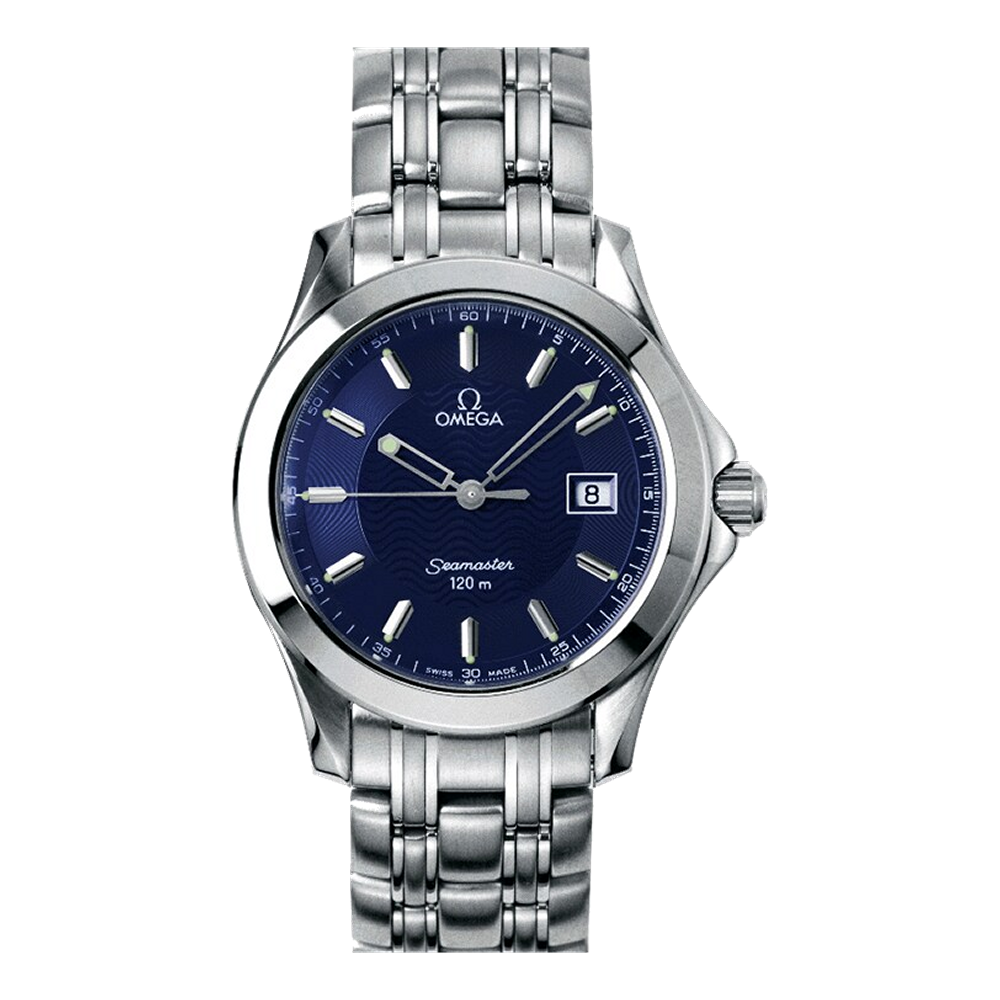 Omega 120M Quartz 36.25 mm Blue Bracelet