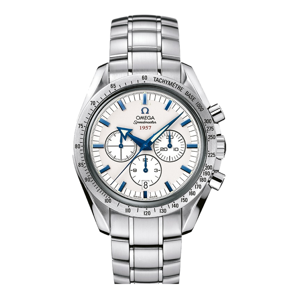 Omega Broad Arrow 1957 42 mm Silver Bracelet