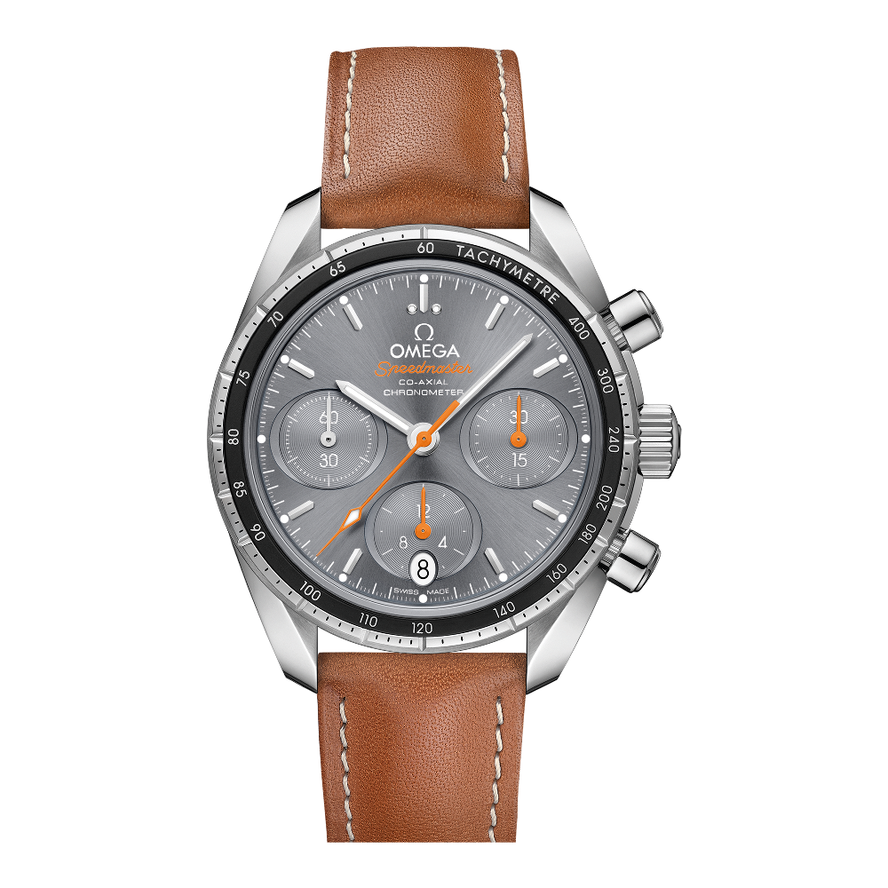 Omega Speedmaster 38 mm Grey Brown Leather
