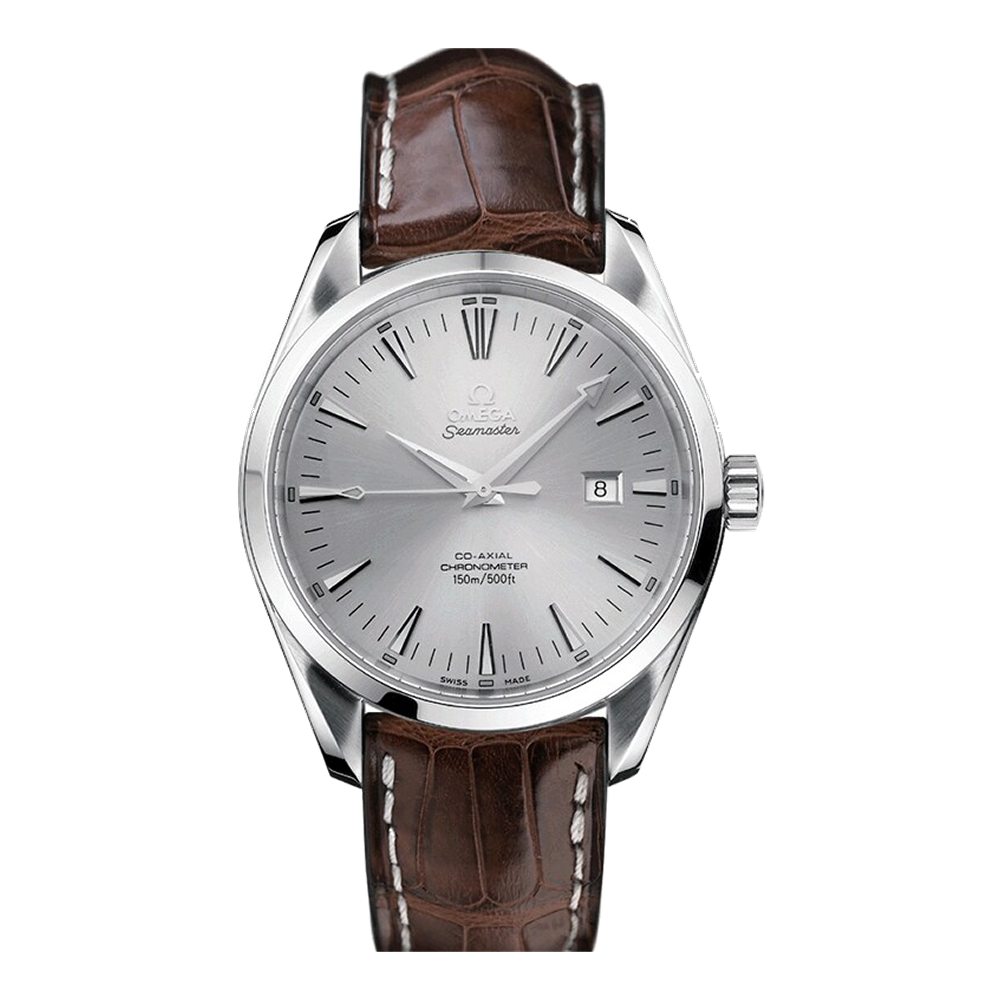 Omega Aqua Terra Co-Axial Chronometer 42.2 mm Silver Leather