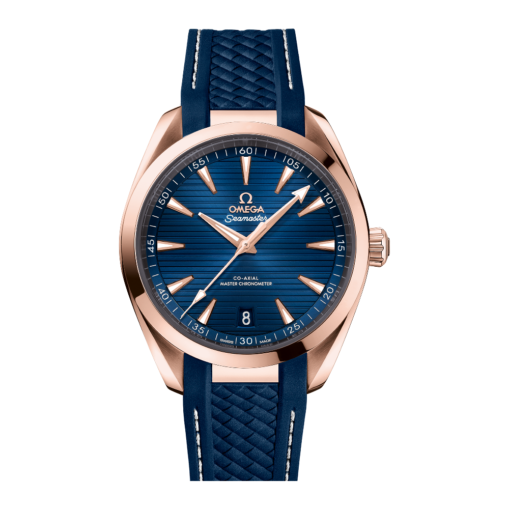 Omega Aqua Terra 150M 41 mm Sedna Gold Blue Rubber