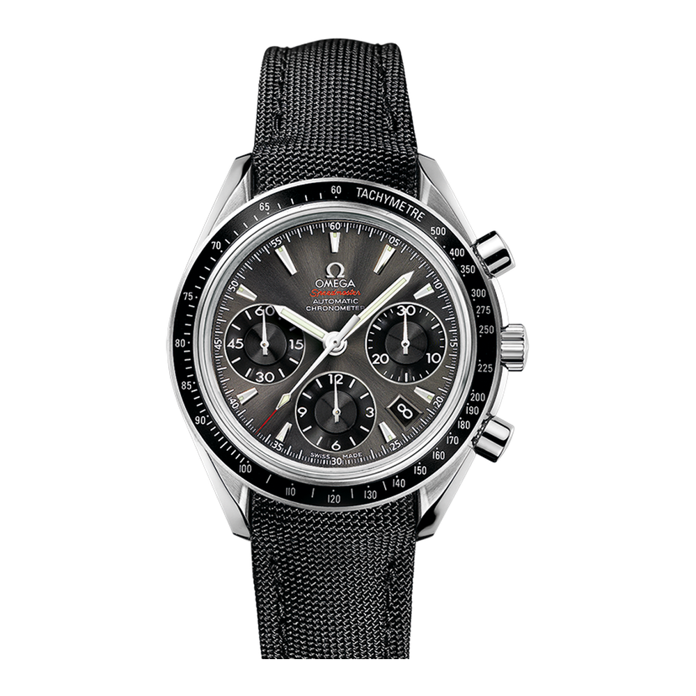 Omega Date Chronograph 40mm Grey Dial Straps