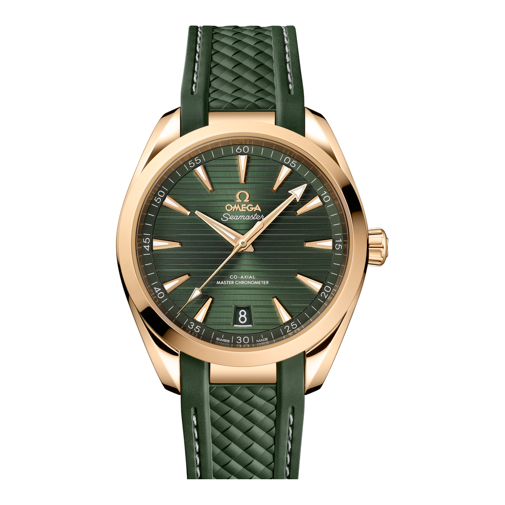 Omega Aqua Terra 150M 41 mm Green Moonshine Gold Rubber