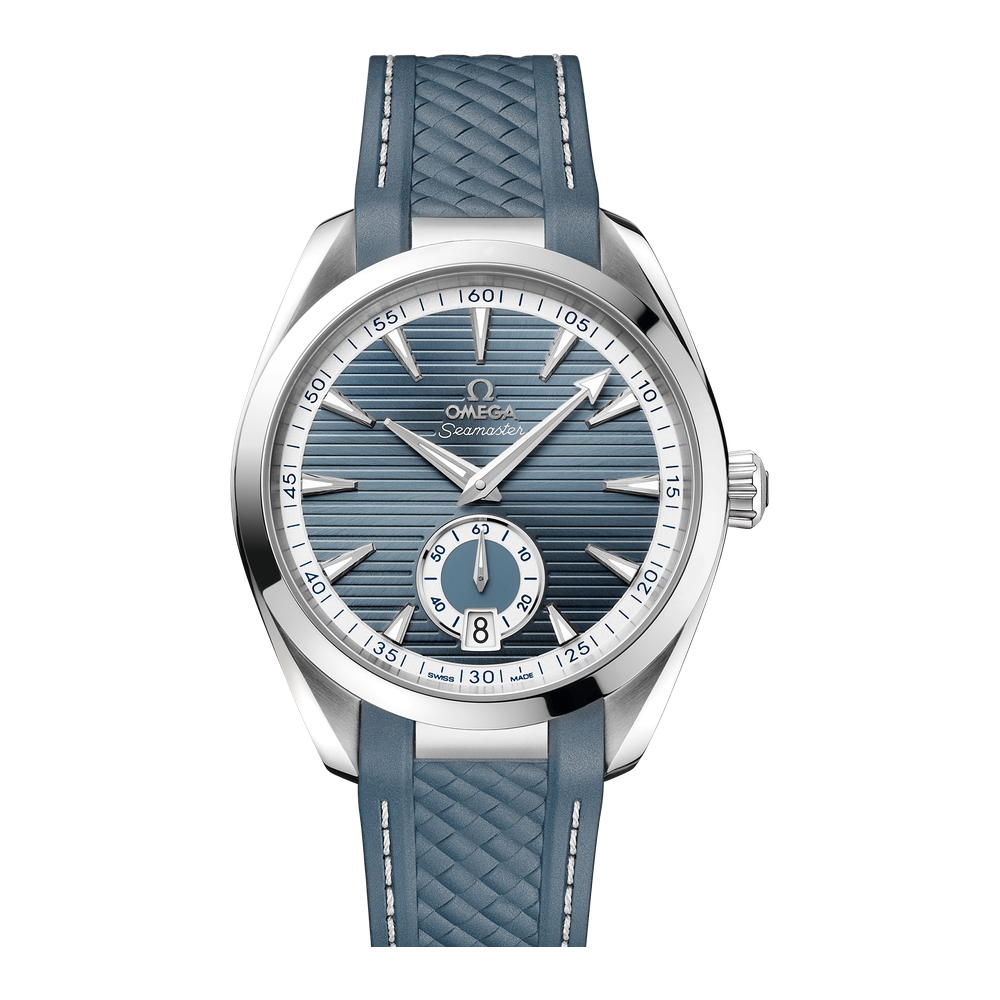 Omega Aqua Terra 150M Small Seconds 41 mm Blue Dial Blue Rubber