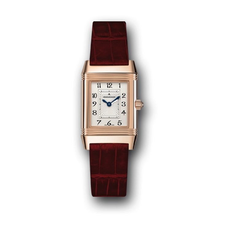JLC Reverso Duetto Pink Gold Brown Strap