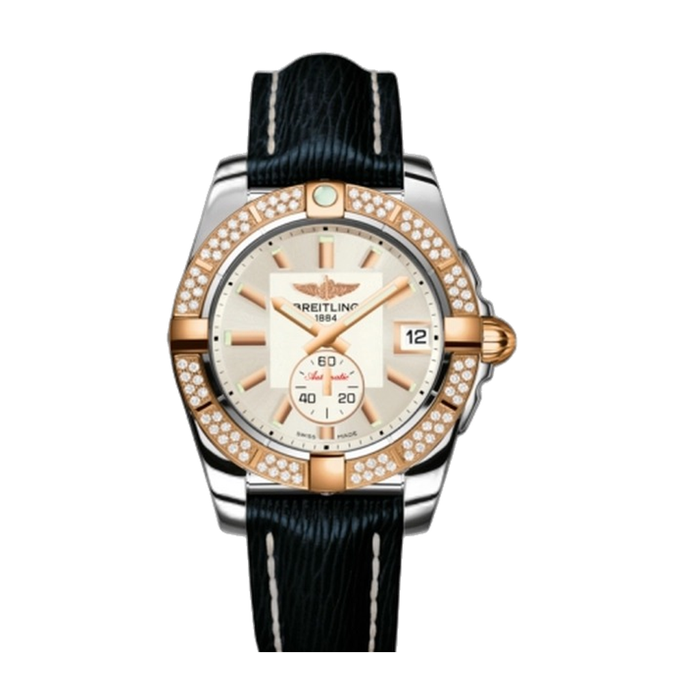 Breitling Automatic Stainless Steel / Rose Gold / Diamond / Stratus Silver / Sahara