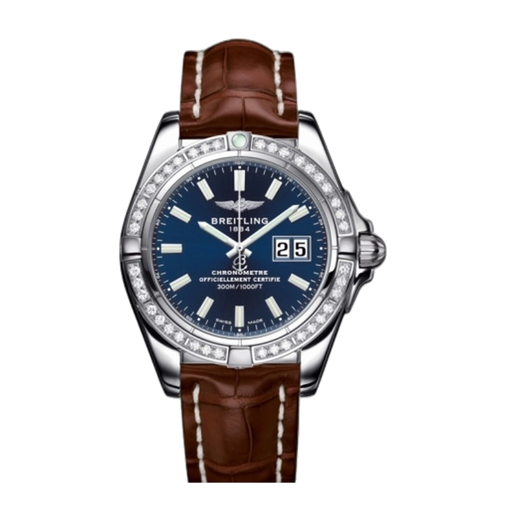Breitling Stainless Steel / Diamond / Horizon Blue