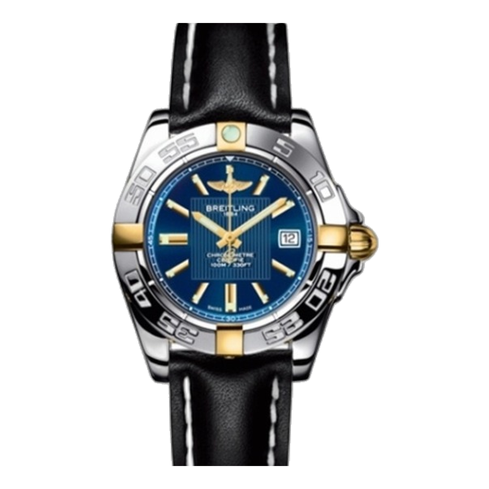Breitling Two Tone Blue Blue/Navy Dial Straps
