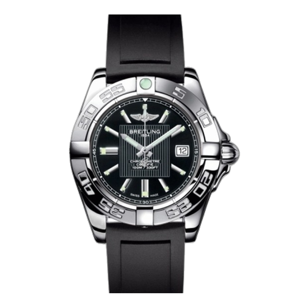Breitling Stainless Steel / Trophy Black Black Dial Straps