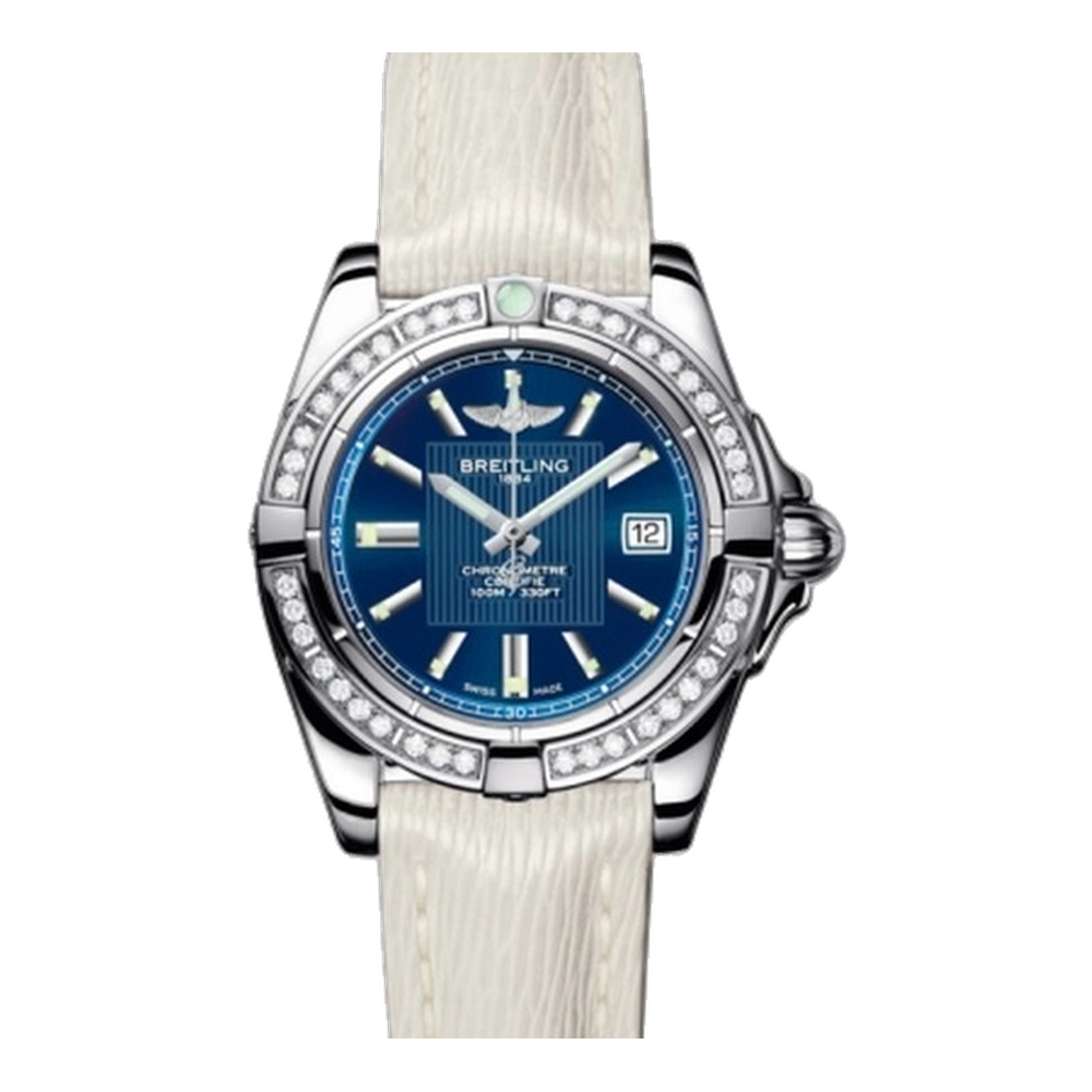 Breitling Stainless Steel / Diamond / Metallica Blue / Sahara Blue/Navy Dial Straps