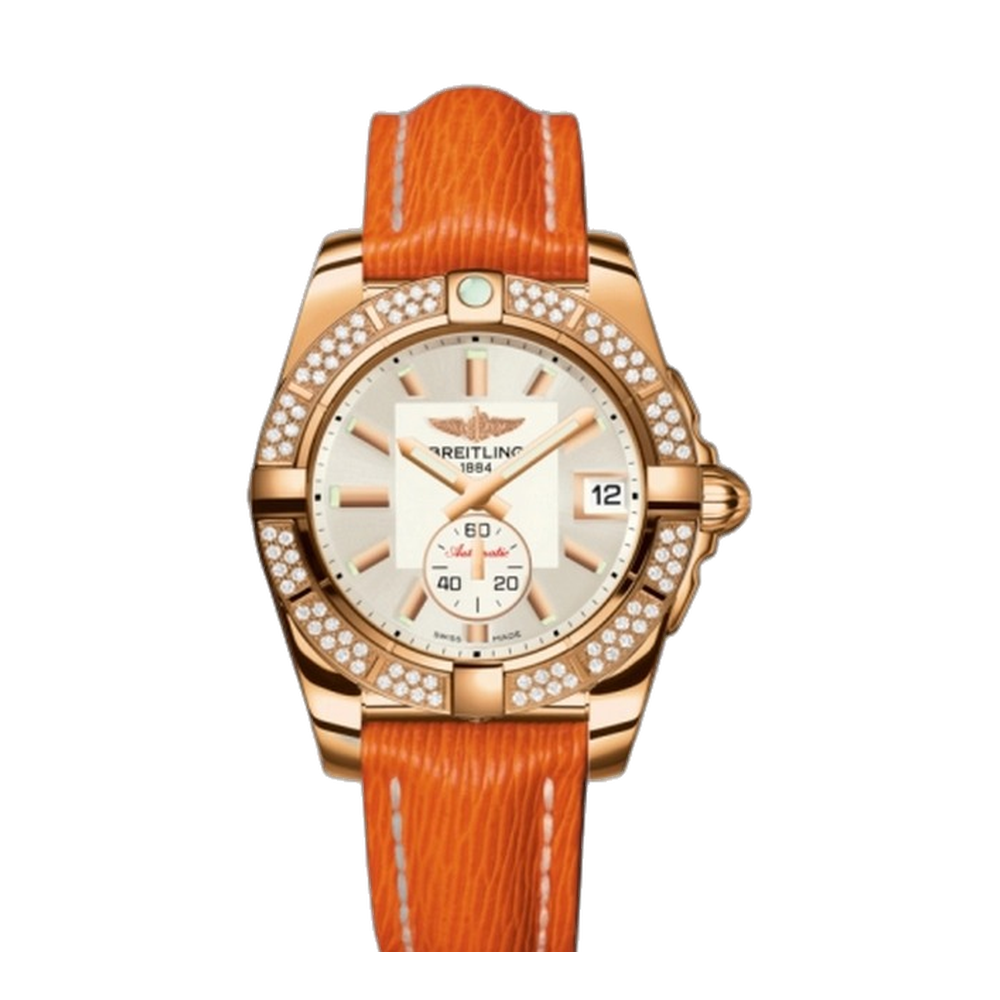 Breitling Automatic Rose Gold / Diamond / Stratus Silver / Sahara