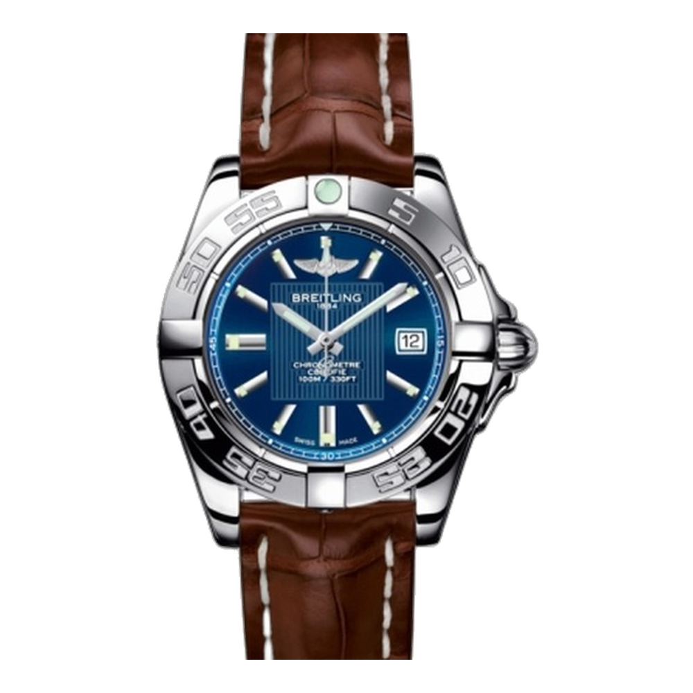 Breitling Stainless Steel / Metallica Blue Blue/Navy Dial Straps