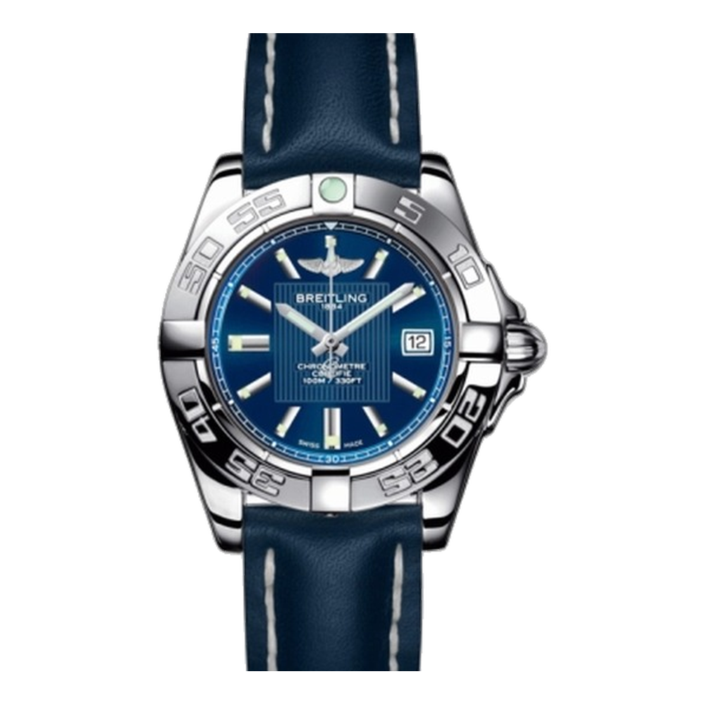 Breitling Stainless Steel / Metallica Blue / Calf Blue/Navy Dial Straps