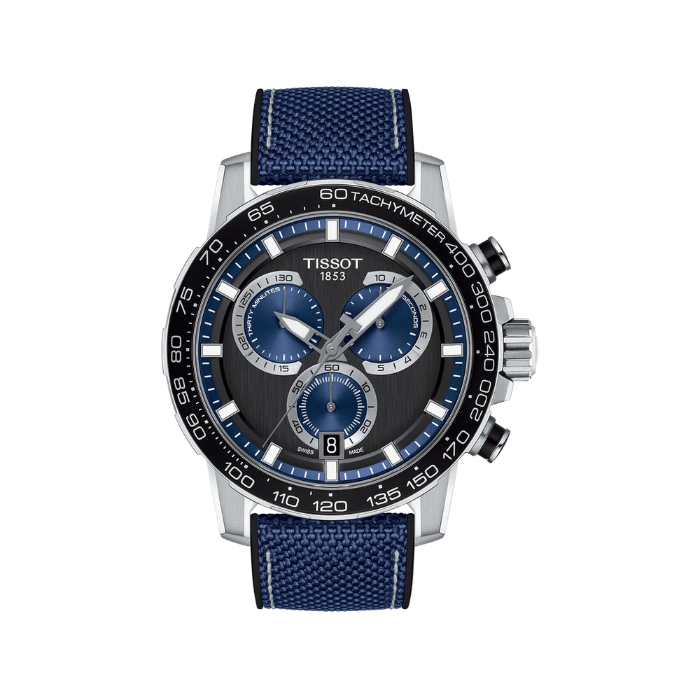 Tissot Tissot Supersport Chrono 45.5mm T125.617.17.051.03 Black Dial Straps