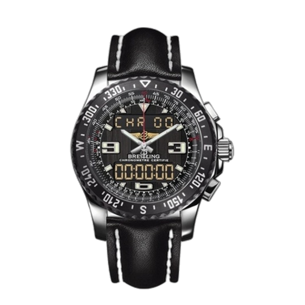 Breitling Raven Black Dial Straps
