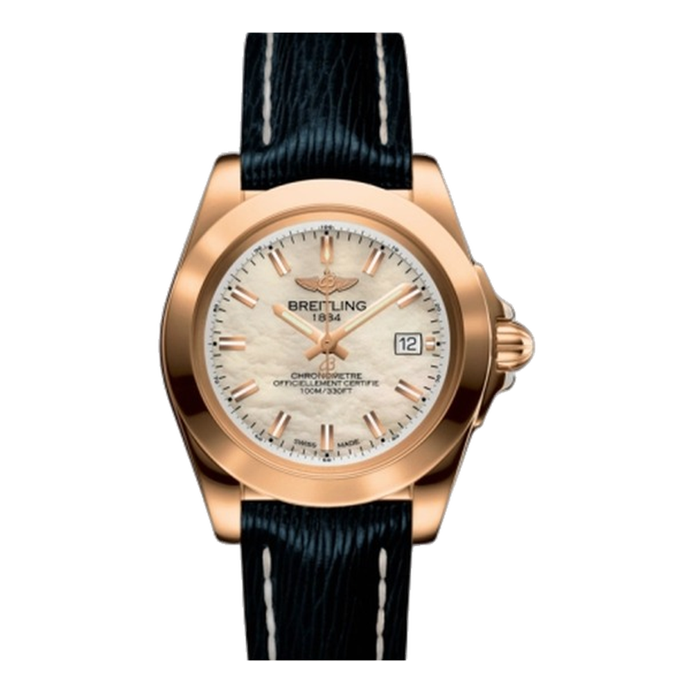 Breitling Sleek Edition Rose Gold / Pearl / Sahara Natural/Cream Dial Straps