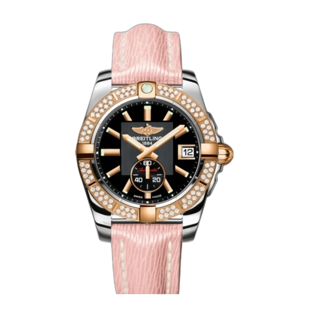 Breitling Automatic Stainless Steel / Rose Gold / Diamond / Volcano Black / Sahara