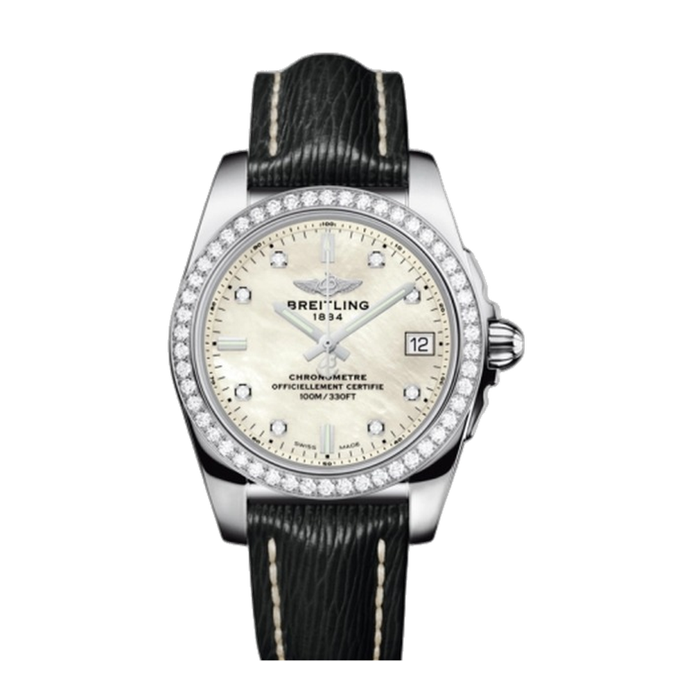 Breitling Stainless Steel / Diamond / Pearl Diamond/ Sahara