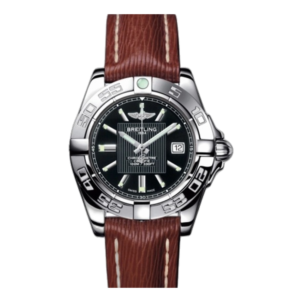 Breitling Stainless Steel / Trophy Black / Sahara Black Dial Straps