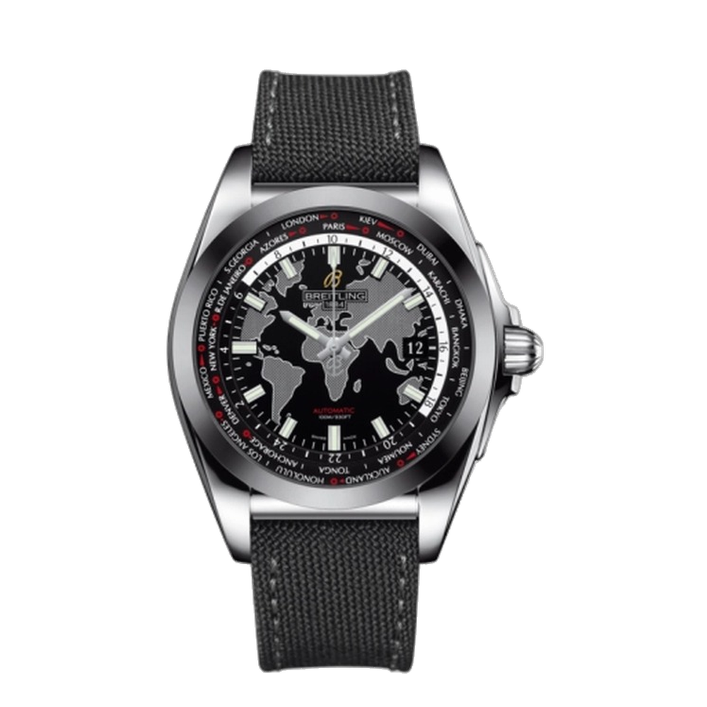 Breitling Stainless Steel / SleekT / Trophy Black / Military Black Dial Straps