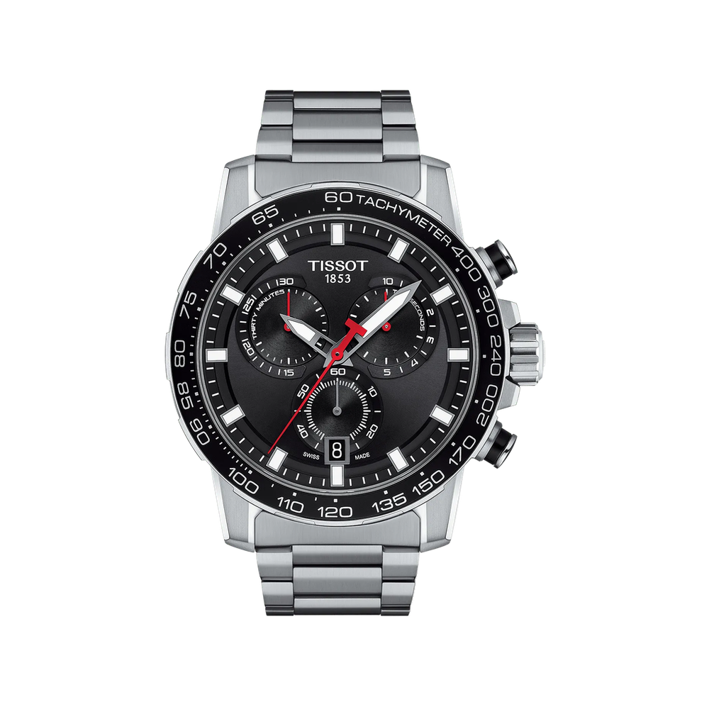 Tissot Tissot Supersport Chrono 45.5mm T125.617.11.051.00 Black Dial Straps