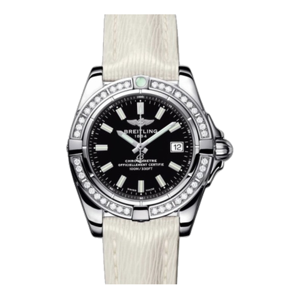 Breitling Stainless Steel / Diamond / Onyx Black / Sahara Black Dial Straps