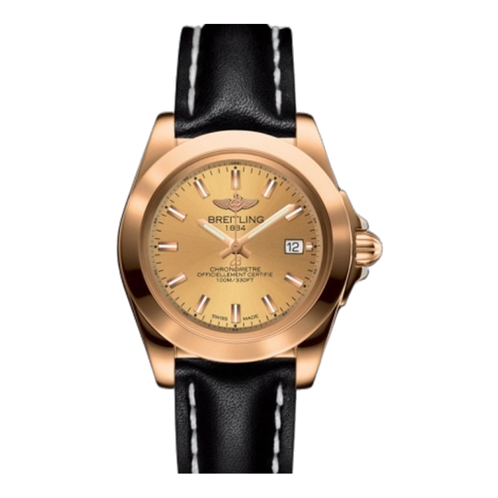 Breitling Sleek Edition Rose Gold / Golden Sun Yellow Dial Straps