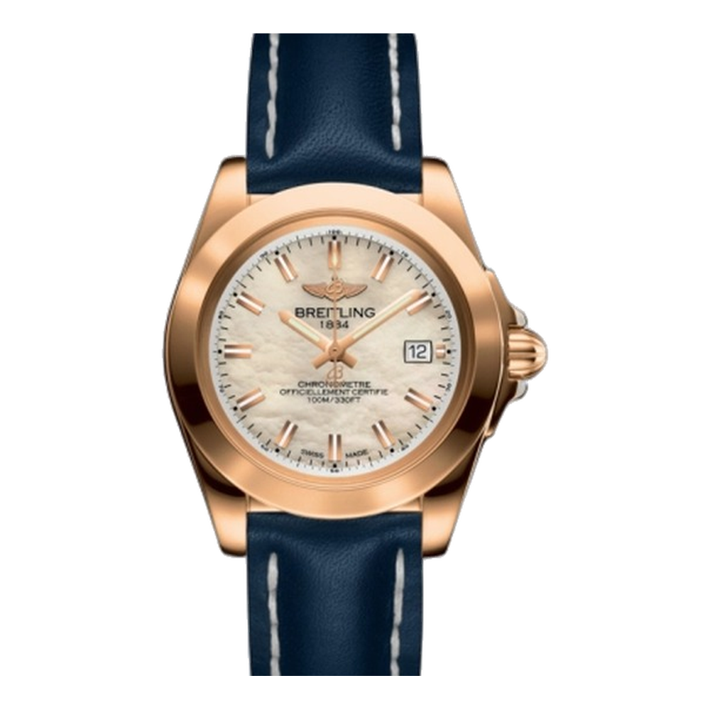 Breitling Sleek Edition Rose Gold / Pearl Natural/Cream Dial Straps