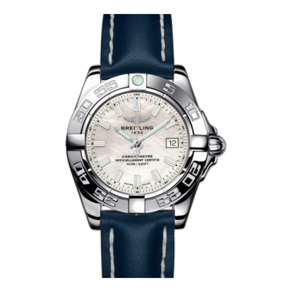 Breitling Stainless Steel / Pearl White Dial Straps