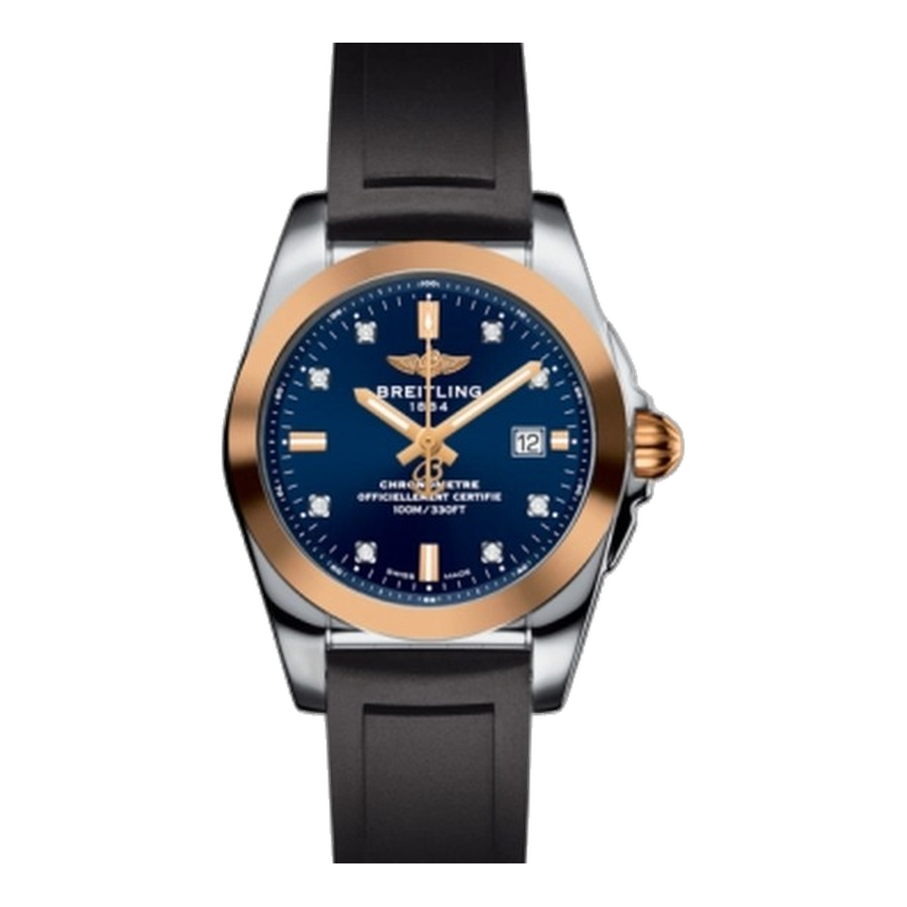 Breitling Stainless Steel / Rose Gold / Horizon Blue Diamond