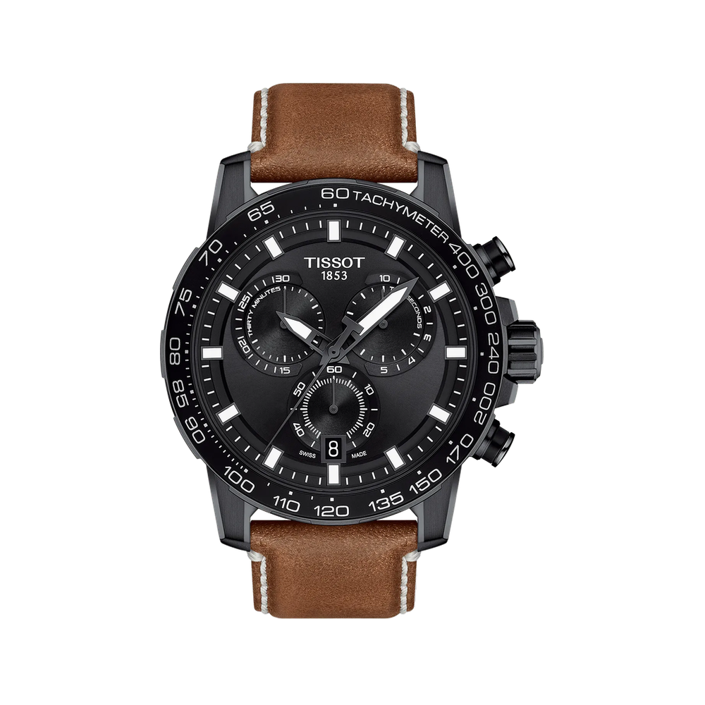 Tissot Tissot Supersport Chrono 45.5mm T125.617.36.051.01 Black Dial Straps