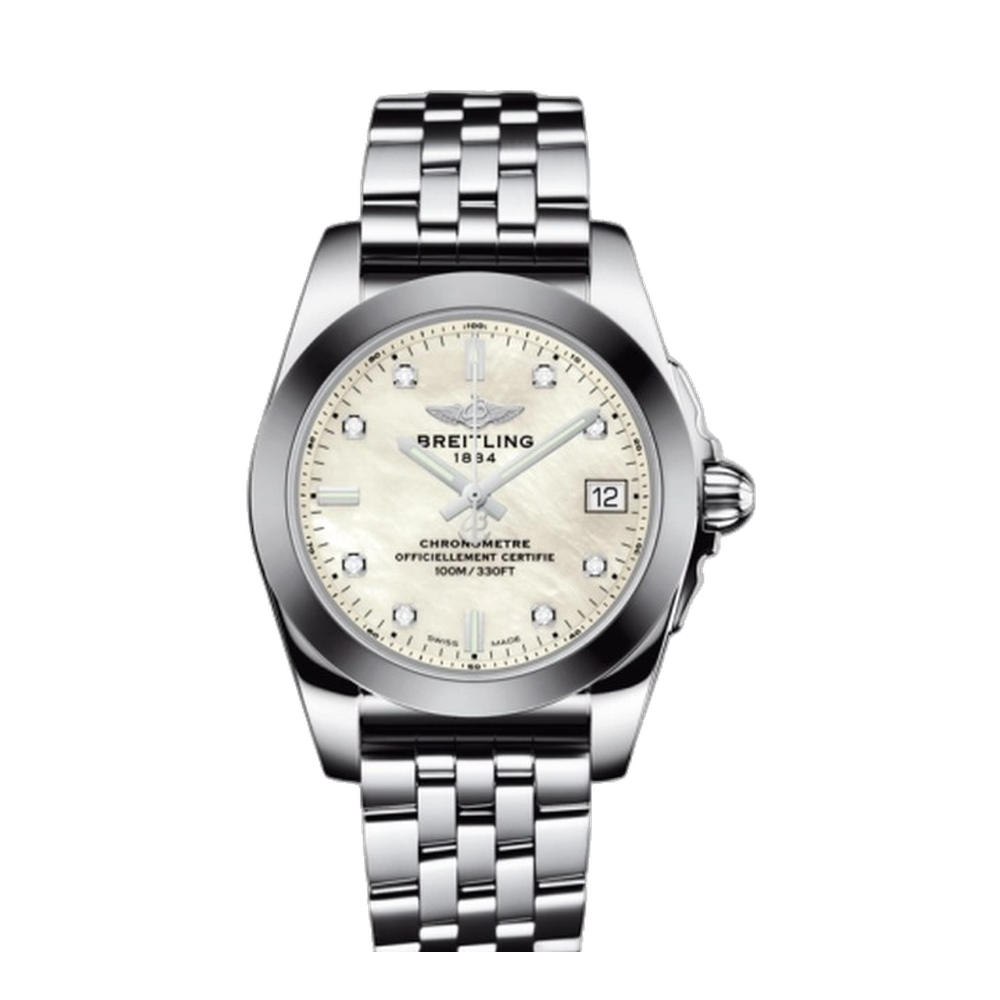 Breitling Stainless Steel / SleekT / Pearl Diamond