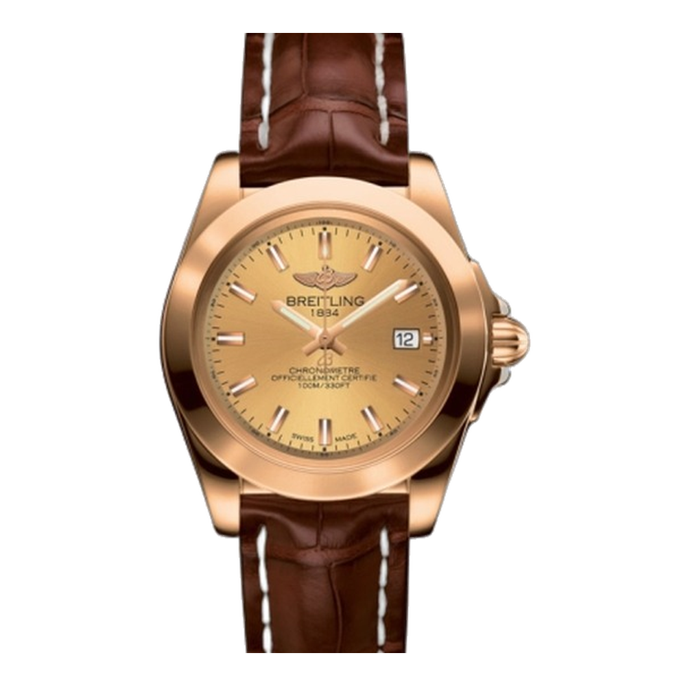 Breitling Sleek Edition Rose Gold / Golden Sun Yellow Dial Straps