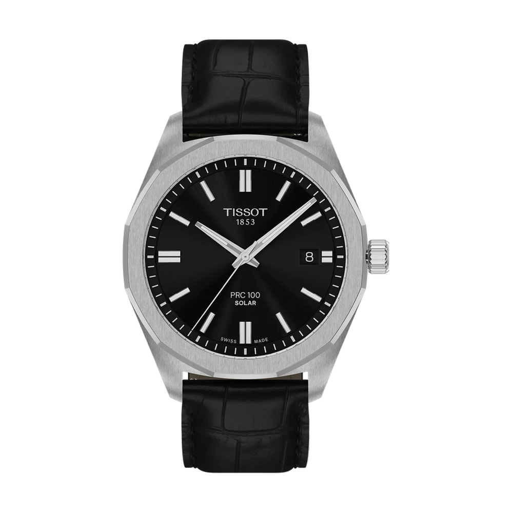 Tissot Tissot PRC 100 Solar 39mm T151.422.16.051.00 Black Dial Straps