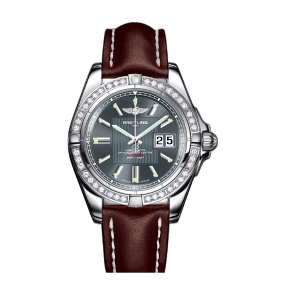 Breitling Stainless Steel / Diamond / Tomcat Gray
