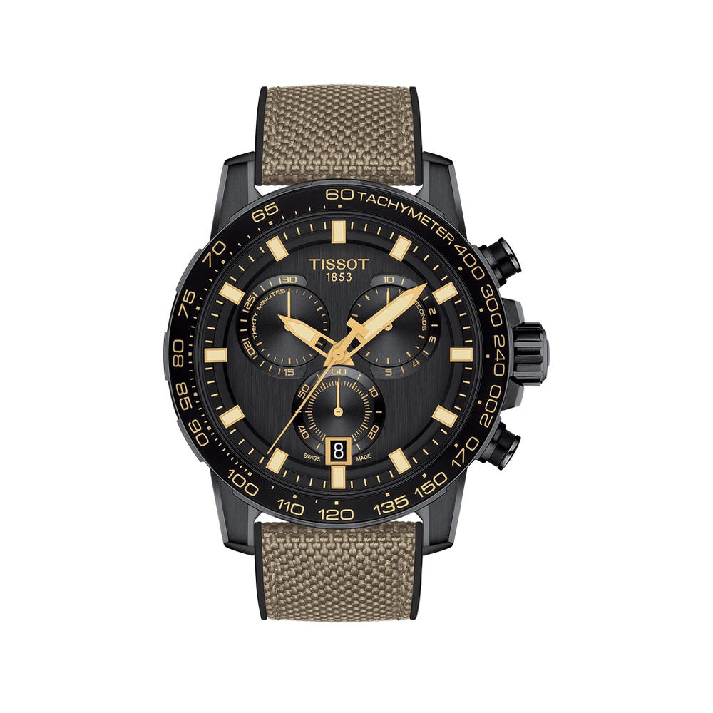 Tissot Tissot Supersport Chrono 45.5mm T125.617.37.051.01 Black Dial Straps