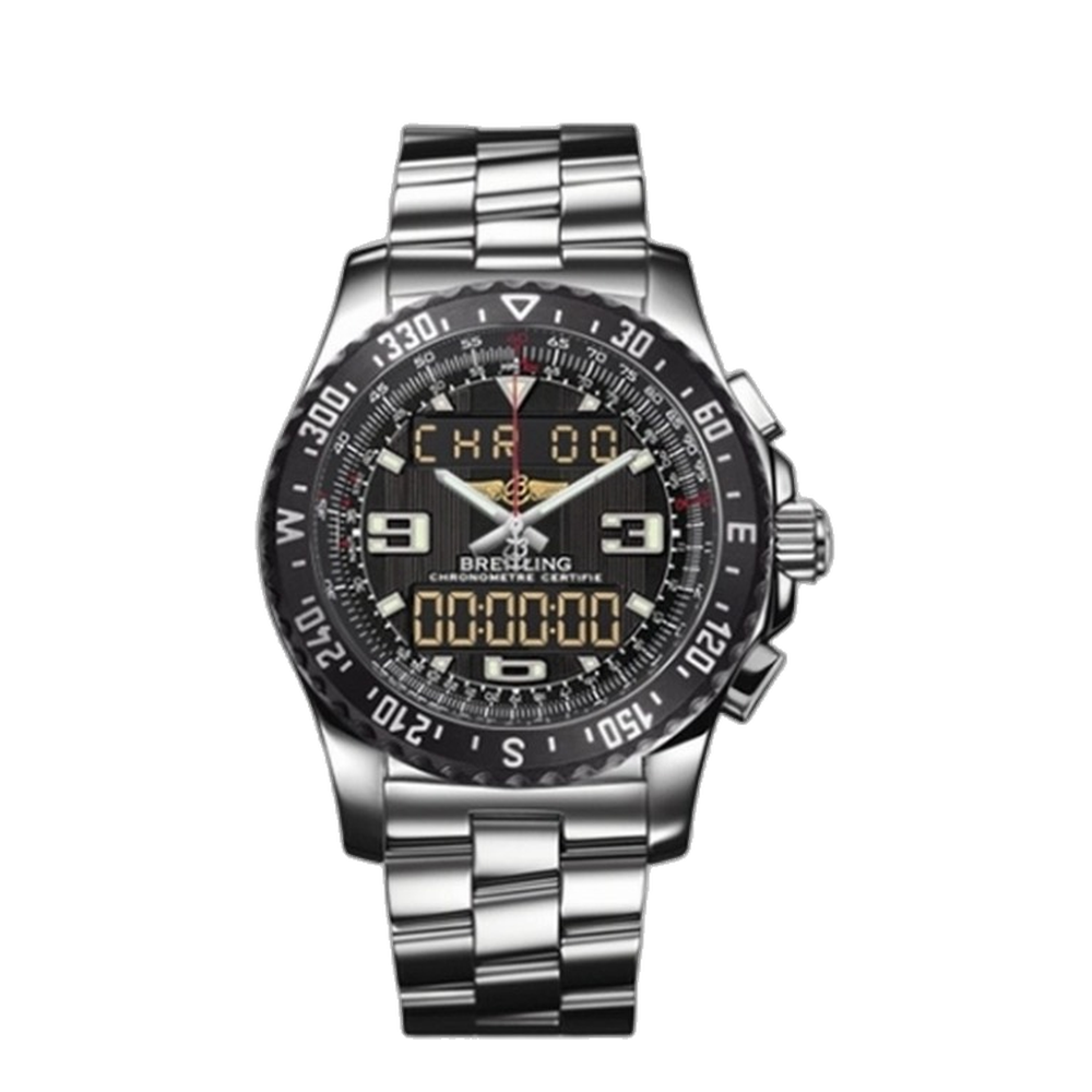 Breitling Raven Black Dial Straps