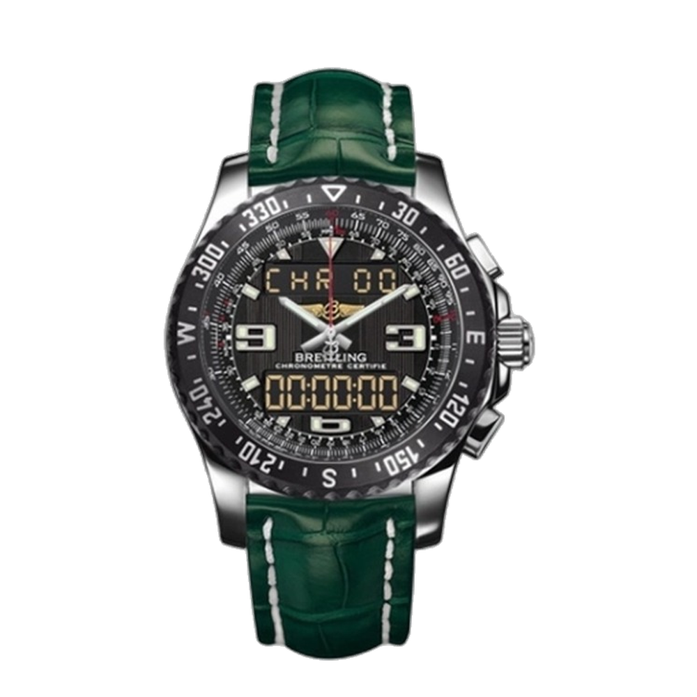 Breitling Raven Black Dial Straps