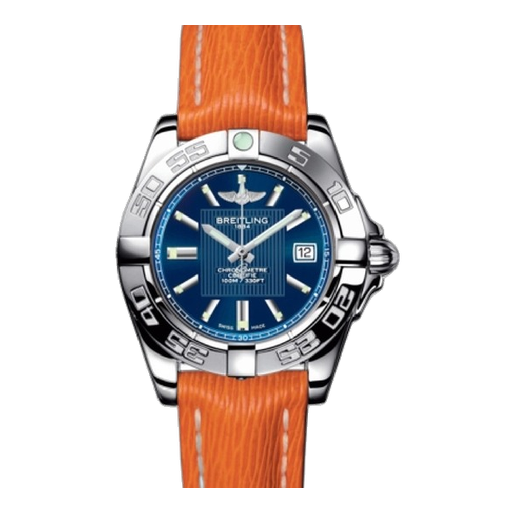 Breitling Stainless Steel / Metallica Blue / Sahara Blue/Navy Dial Straps