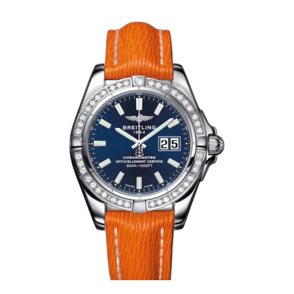 Breitling Stainless Steel / Diamond / Horizon Blue / Sahara