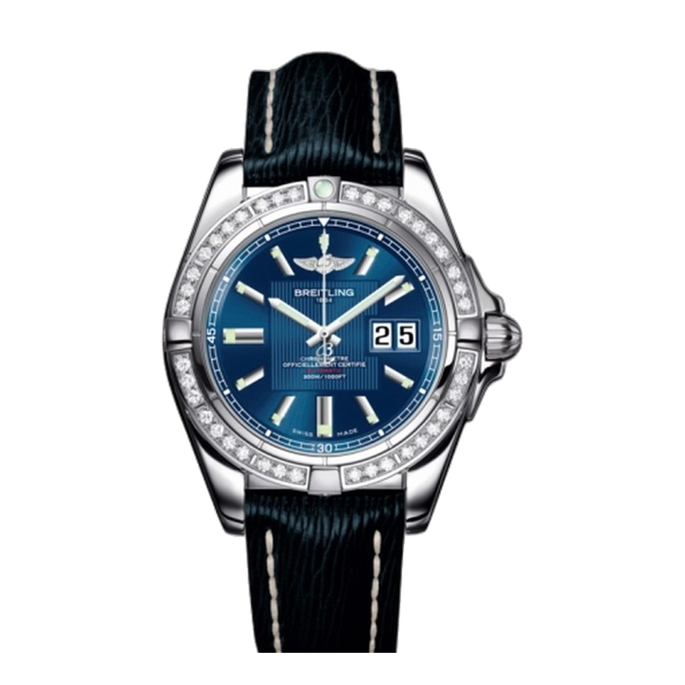 Breitling Stainless Steel / Diamond / Metallica Blue / Sahara