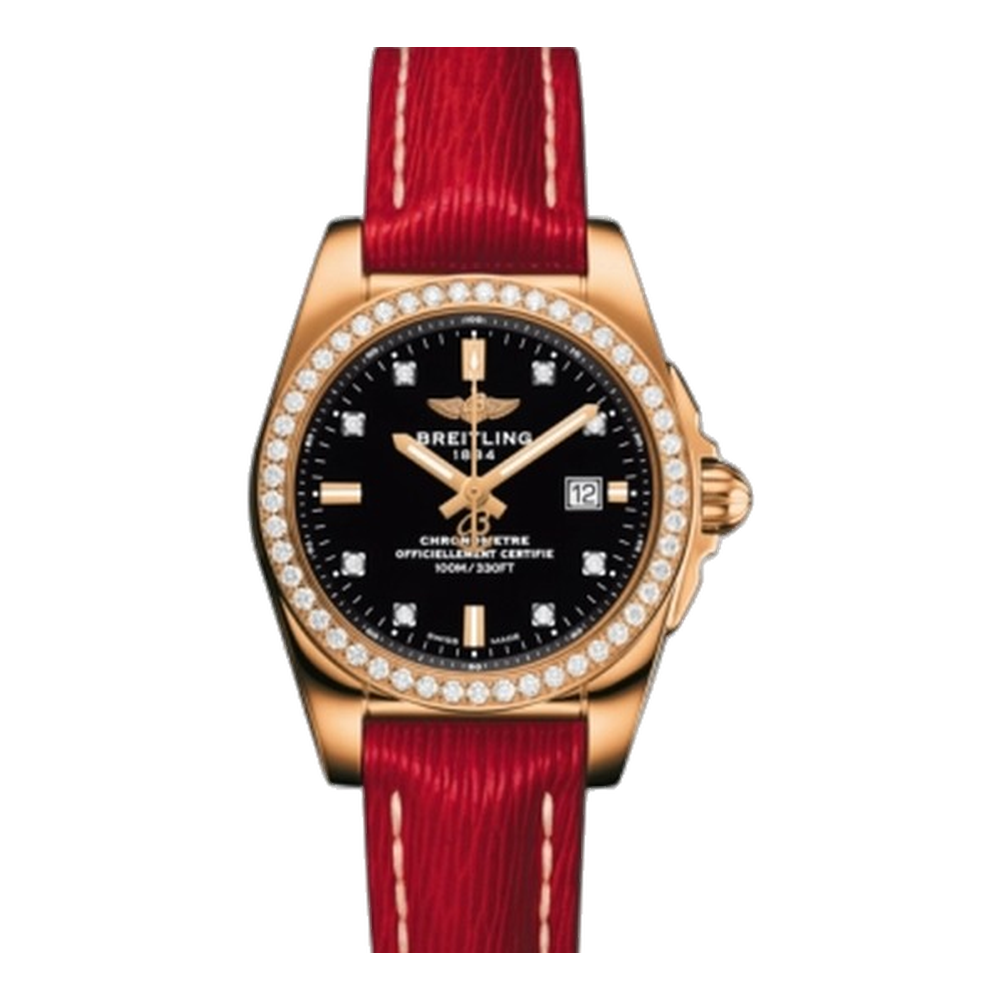 Breitling Rose Gold / Diamond / Trophy Black Diamond / Sahara