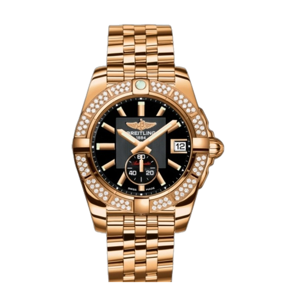 Breitling Automatic Rose Gold / Diamond / Volcano Black