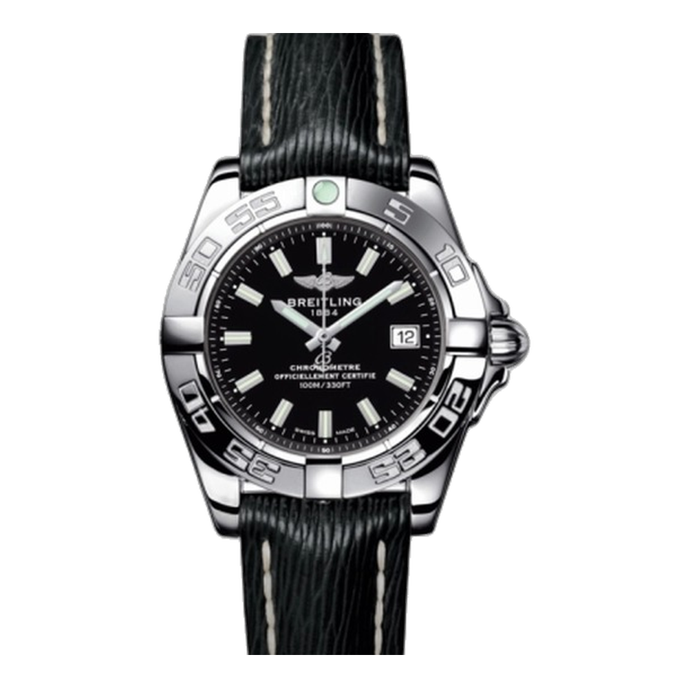 Breitling Stainless Steel / Onyx Black / Sahara Black Dial Straps
