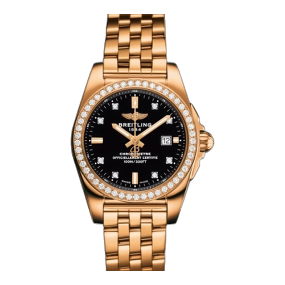 Breitling Rose Gold / Diamond / Trophy Black Diamond
