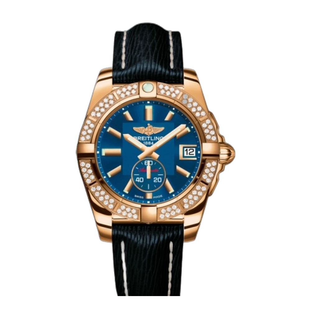 Breitling Automatic Rose Gold / Diamond / Gun Blue / Sahara