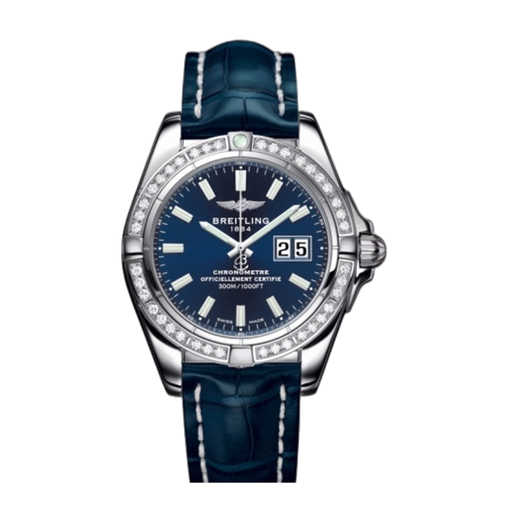 Breitling Stainless Steel / Diamond / Horizon Blue