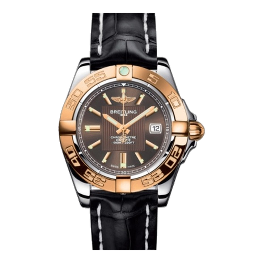 Breitling Stainless Steel / Rose Gold / Solar Bronze Brown Dial Straps