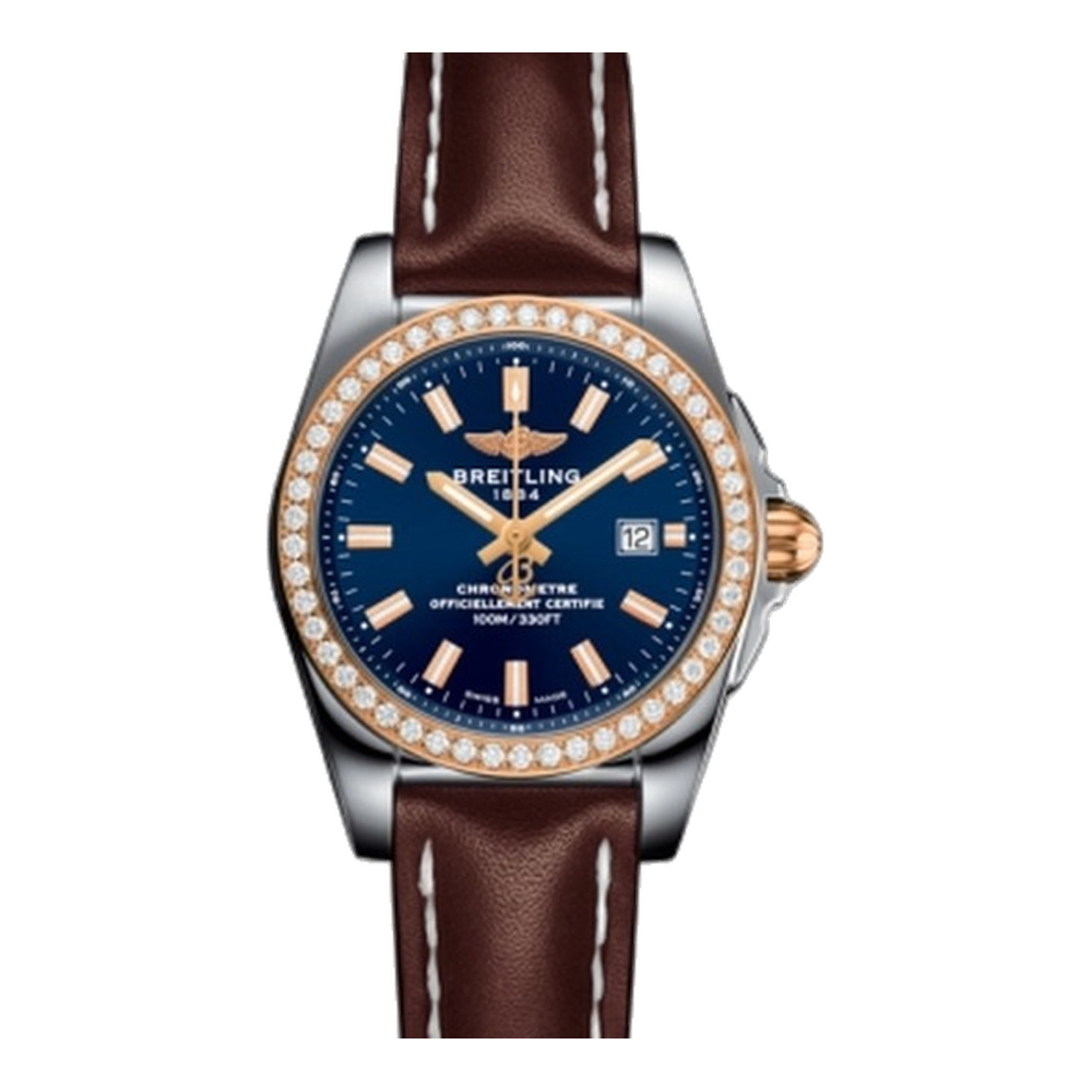 Breitling Stainless Steel / Rose Gold / Diamond / Horizon Blue